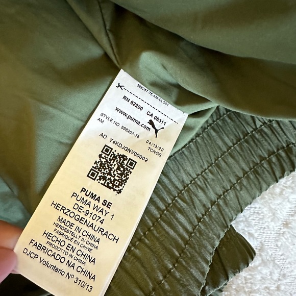 Puma x Attempt Sherpa Bomber Zip Up Olive Beige Mens Jacket 598257 75 - Picture 9 of 11